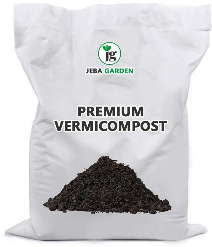 Jeba Garden Premium Vermicompost 100% Pure Organic Wormcompost for All type of Plants Manure(5000 g, Powder)