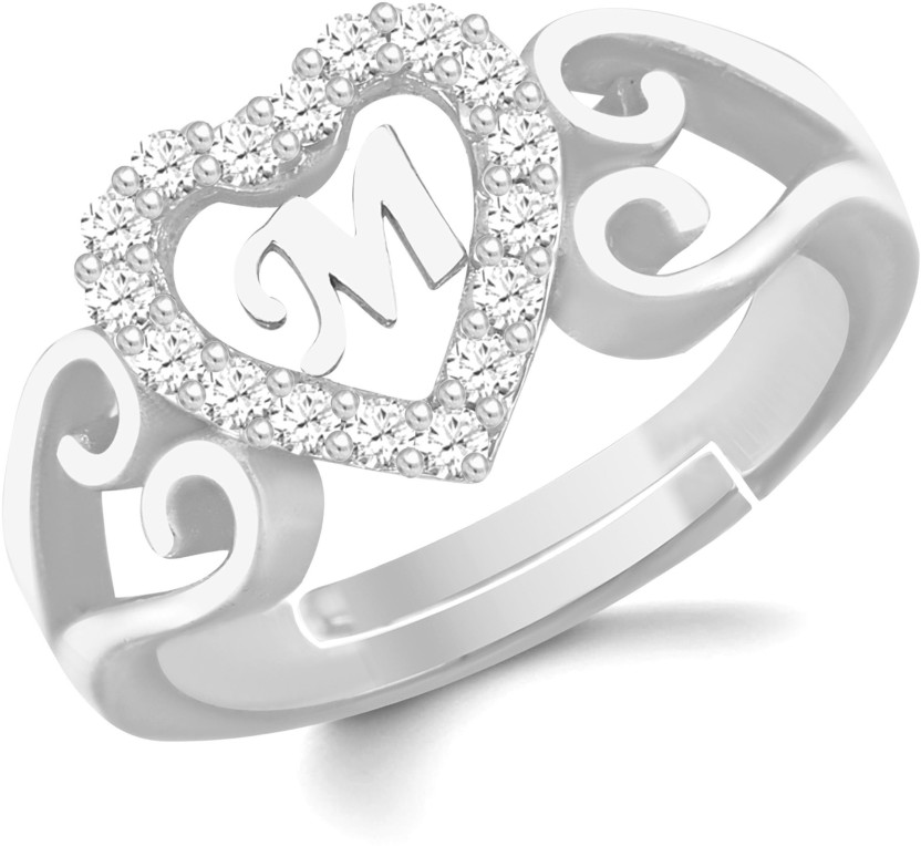 E&e E Adjustable Initial Ring Womens Jewellery Rings 