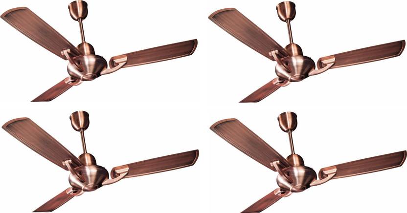 Crompton Triton Decorative Antique copper pack of 4 1200 mm 3 Blade ...