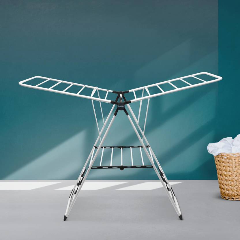 Bathla Steel Floor Cloth Dryer Stand Mobidry Neo Foldable Clothes