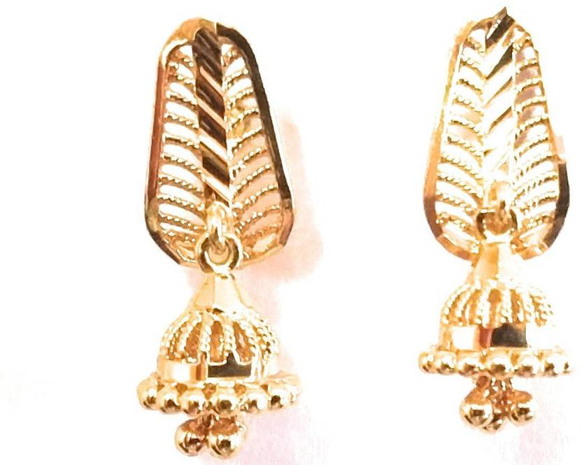 Flipkart Com Buy Ssfj One Gram Gold Jimiki Earrings Stud Copper Earrings Copper Drops Danglers Online At Best Prices In India