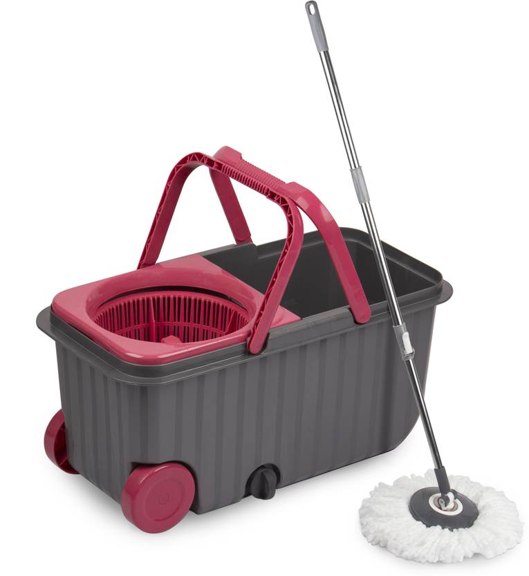 POLYSET Wheel Mop Bucket Pink Mop Price in India Buy POLYSET Wheel