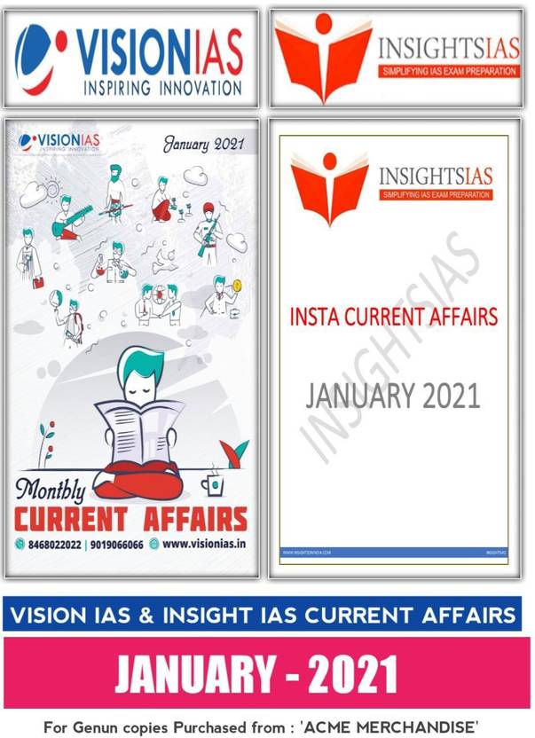 Vision IAS And Insights IAS JANUARY 2021 English 02 Months Current