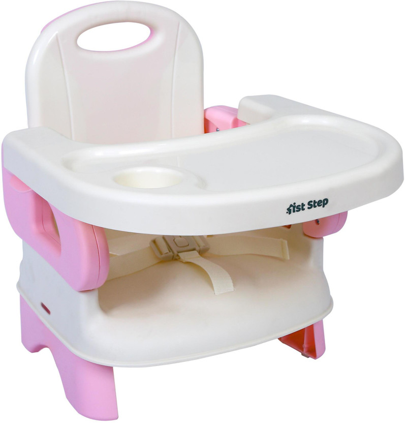 1st Step 2 in 1 Booster Seat Cum Feeding Chair With 2 Level Height Adjustment And 5 Point Safety Harness(Pink)