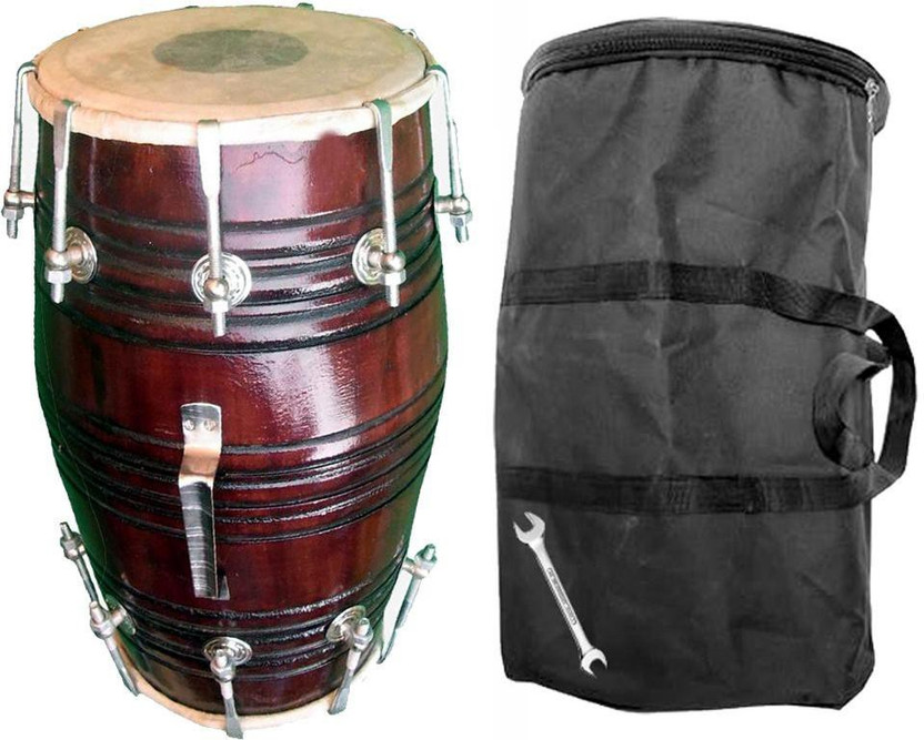 RR Musical Best Quality Dholak 001 Nut & Bolts Dholak(Brown)