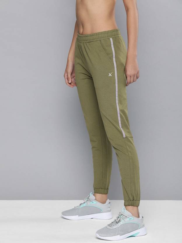 HRX by Hrithik Roshan Solid Women Dark Green Track Pants Buy HRX by