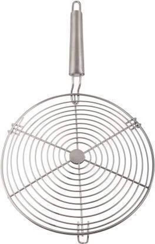 Purisa Collections Stainless Steel Roaster Papad Jali, Pizza Round
