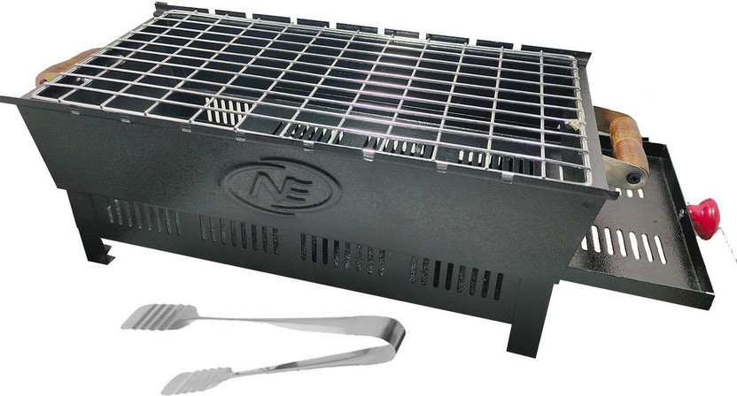NE GRILLS MiniPortableCharcoalBBQGrillForhome&picnicUse with 8 Skewer Charcoal Grill(Portable)