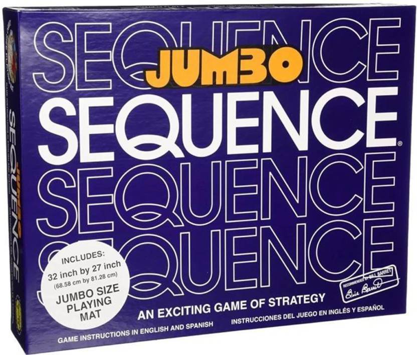 Negocio Jumbo Sequence Game mat Board with 2 Decks Sequence Playing