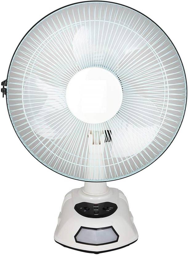 Zeom ®AK8012 12" Rechargeable Ac/Dc Table Fan With Emergency Led Light