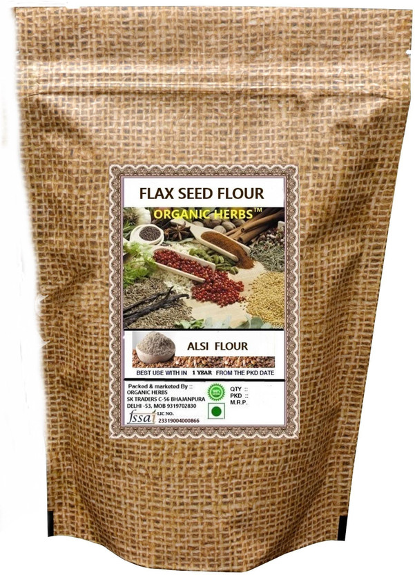 ORGANIC ORGANIC HERBS Pure & Natural Flax Seed Powder/ Flour 400 Gm(0.4 kg) - Flipkart Deal