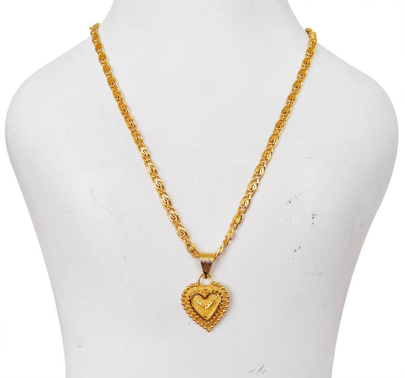 Fashioncraft Beautiful Design Love Heart Pendant With Golden Chain For Girls Women Inch Gold Plated Alloy Pendant Set Price In India Buy Fashioncraft Beautiful Design Love Heart Pendant With Golden Chain For Girls Women
