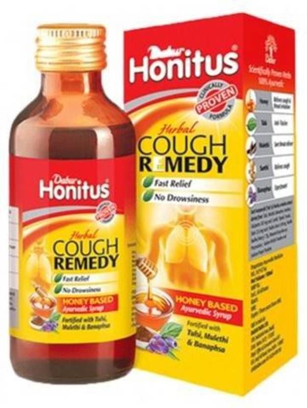 Dabur Honitus Ayurvedic Cough Syrup, Instant Relief from Cough & Cold, EACH 200 ML ( PACK OF 2