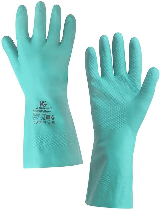 kleengaurd KLEENGUARD G80 Nitrile Chemical Resistant Gloves (94446) 1 PAIR Wet and Dry Glove Set
