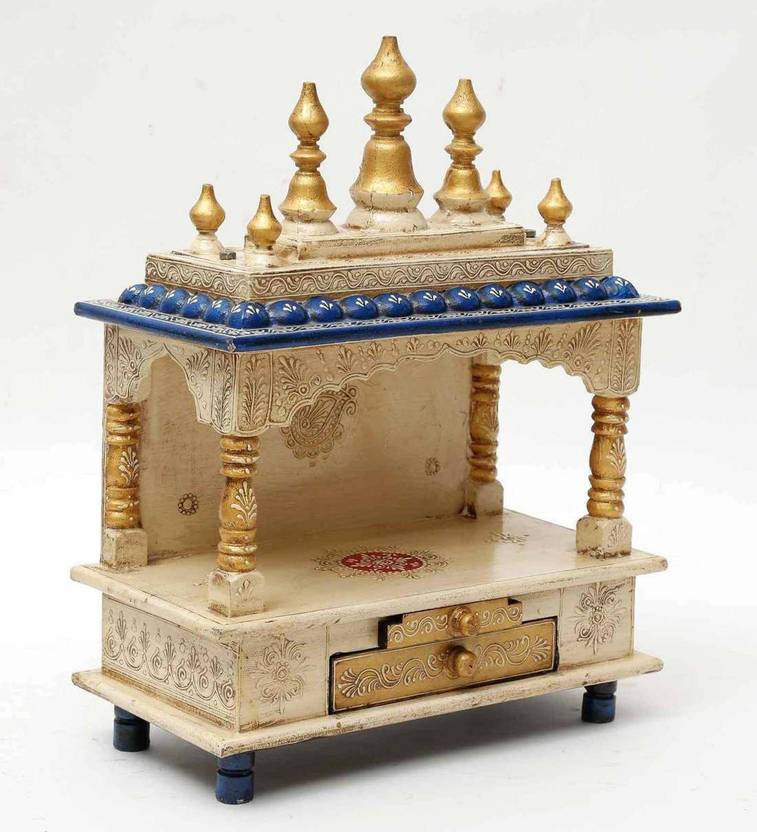 CRAFTSFORT Temple for Home Pooja, Arti Solid Wood Home