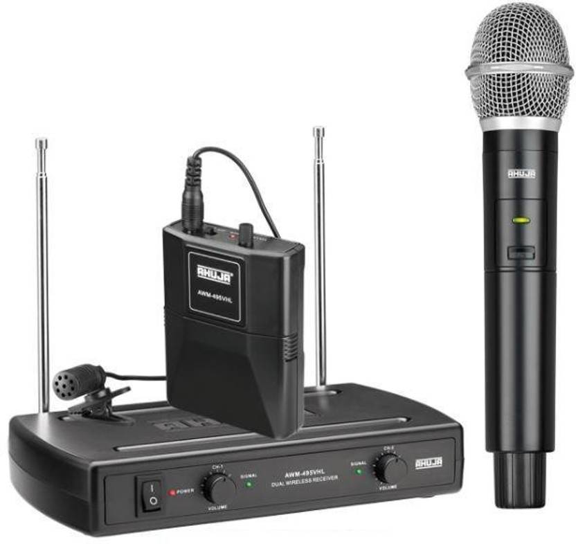 Ahuja AWM 495VHL Wireless Collar + Hand Mic Microphone Ahuja