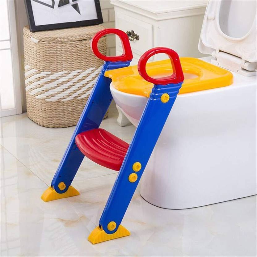 PRAMUKH HEAVAN Foldable Baby Kids Potty Trainer Seat for Toilet Potty Stand Potty Seat PLASTIC