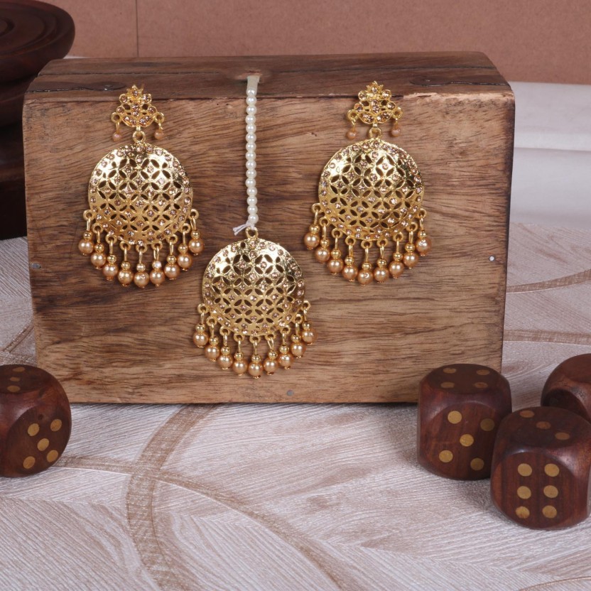 maang tikka and earrings set flipkart