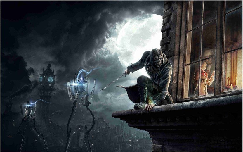 Dishonored Game Wall Poster For Room With Gloss Lamination M18 Paper Print(12 inch X 18 inch, Rolled)