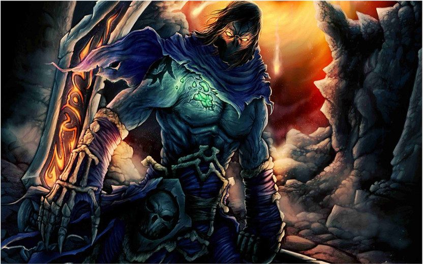 Darksiders Game Wall Poster For Room With Gloss Lamination M34 Paper Print(12 inch X 18 inch, Rolled)