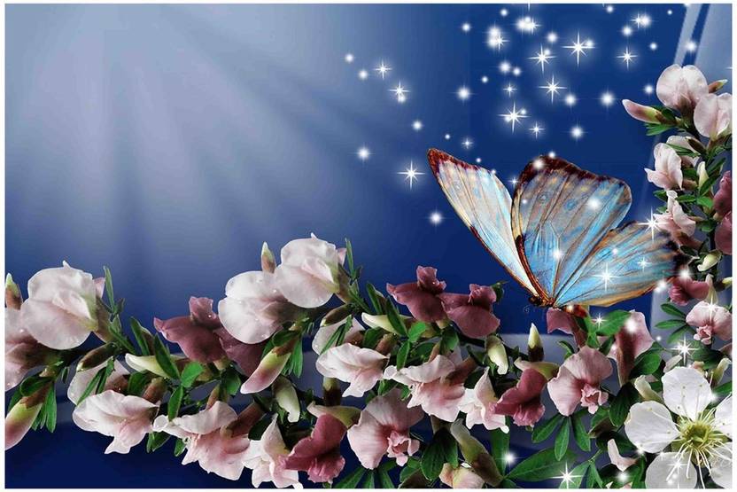 Flowers Wall Poster StickerUnframed Wall Sticker PosterDecorative