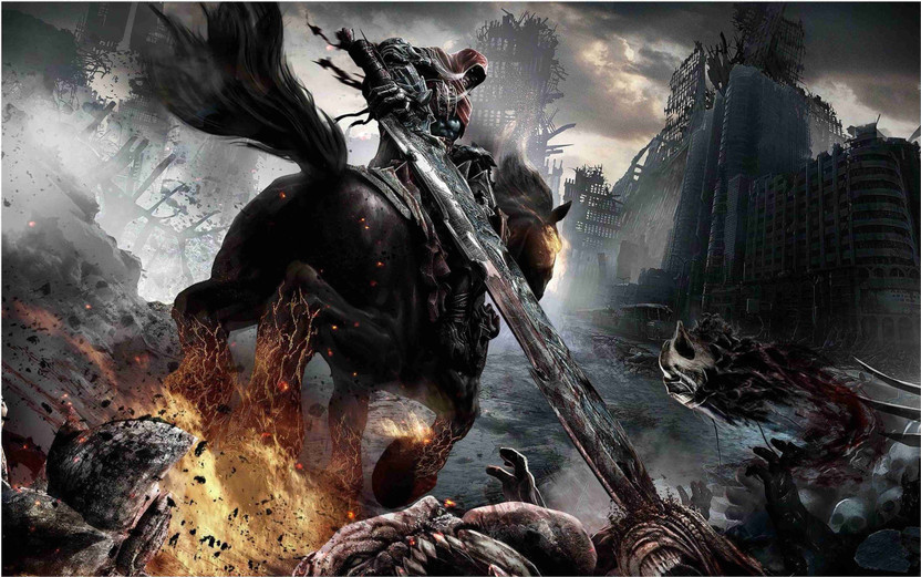 Darksiders Game Wall Poster For Room With Gloss Lamination M6 Paper Print(12 inch X 18 inch, Rolled)