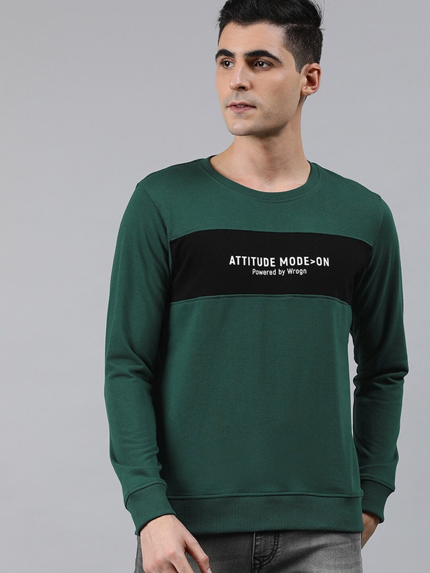 men teal sweatshirt