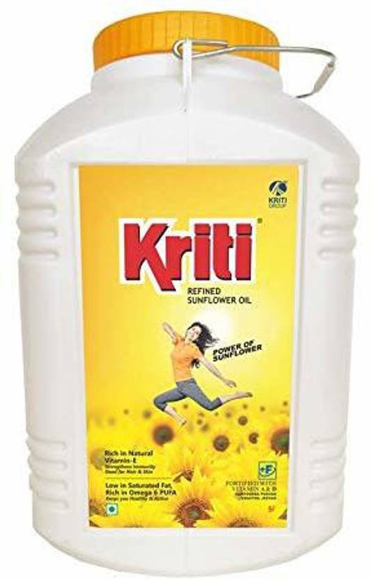Kriti Refined Sunflower Oil 15 Ltr Soyabean Oil Plastic Bottle Price in