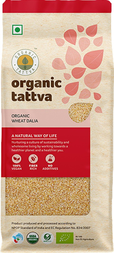 Organic Tattva Wheat Dalia 500 G Pouch(0.5 kg)