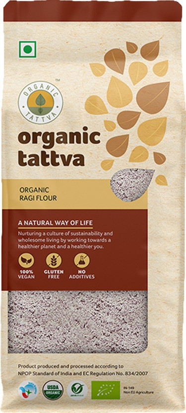 Organic Tattva Flour - Ragi 500 G Pouch(0.5 kg)