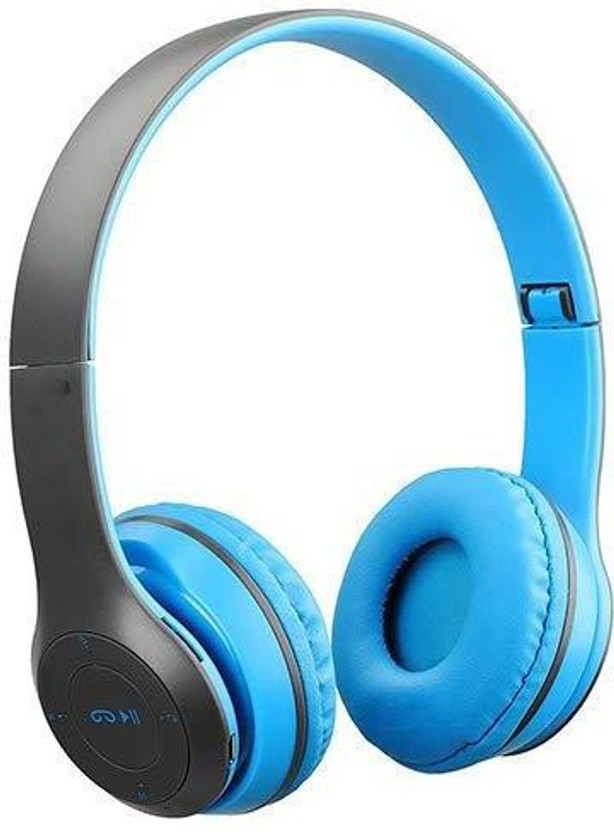 keeva Wireless Headphone with HD Sound Quality (Multicolor) Bluetooth & Wired(Blue, On the Ear)