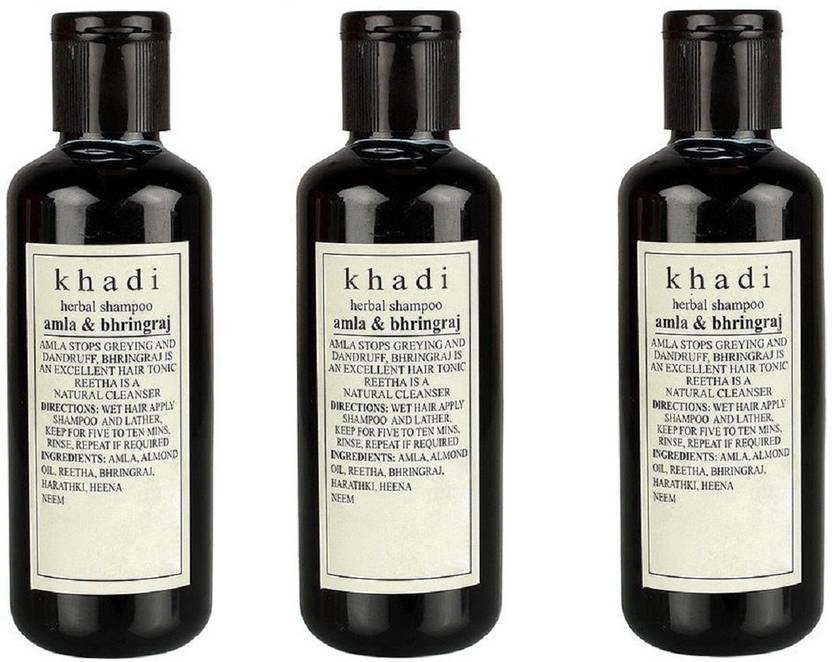 Khadi Herbal AMLA & BHRINGRAJ SHAMPOO 210X3 Price in India, Buy Khadi