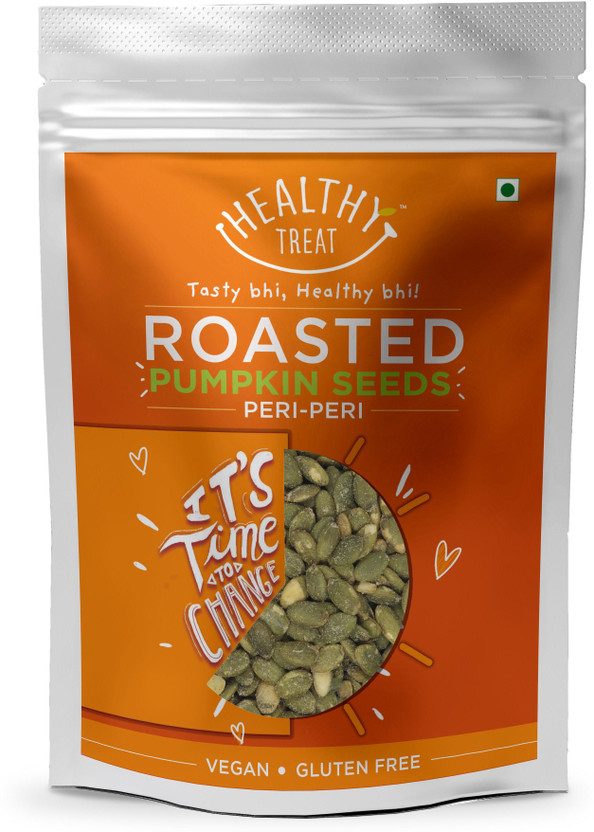 Healthy Treat Roasted Pumpkin Seeds - Peri Peri 150 gm Pumpkin Seeds (Salted/Roasted)(150 g)
