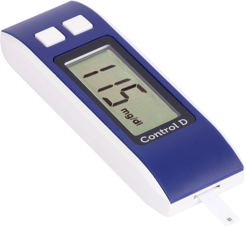 Control D Glucometer Machine for Blood Glucose Monitoring | Digital Glucomter Kit for Sugar Testing with Glucometer Strips 25-Blue Color Glucometer(Blue)