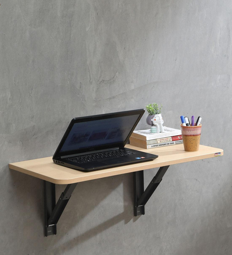 Woodware Sky-medium Engineered Wood Study Table(Wall Mounted, Finish Color - Mangfall, DIY(Do-It-Yourself))