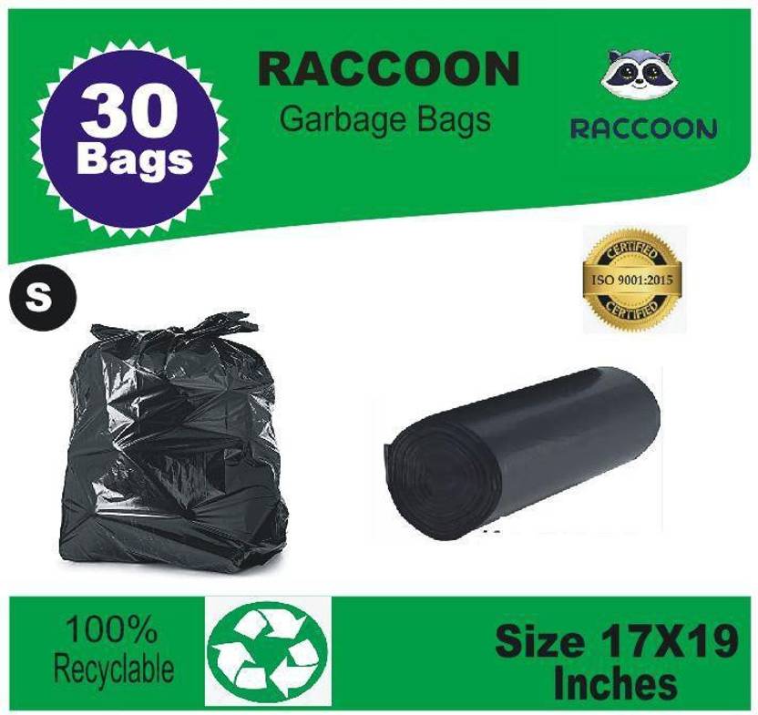 Expetens Biodegradable BLACK Garbage Bags/Trash Bags/Dustbin Bags Small