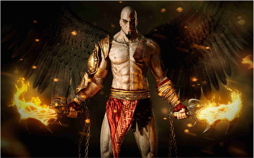 God of War Game Wall Poster For Room With Gloss Lamination M8 Paper Print(12 inch X 18 inch, Rolled)