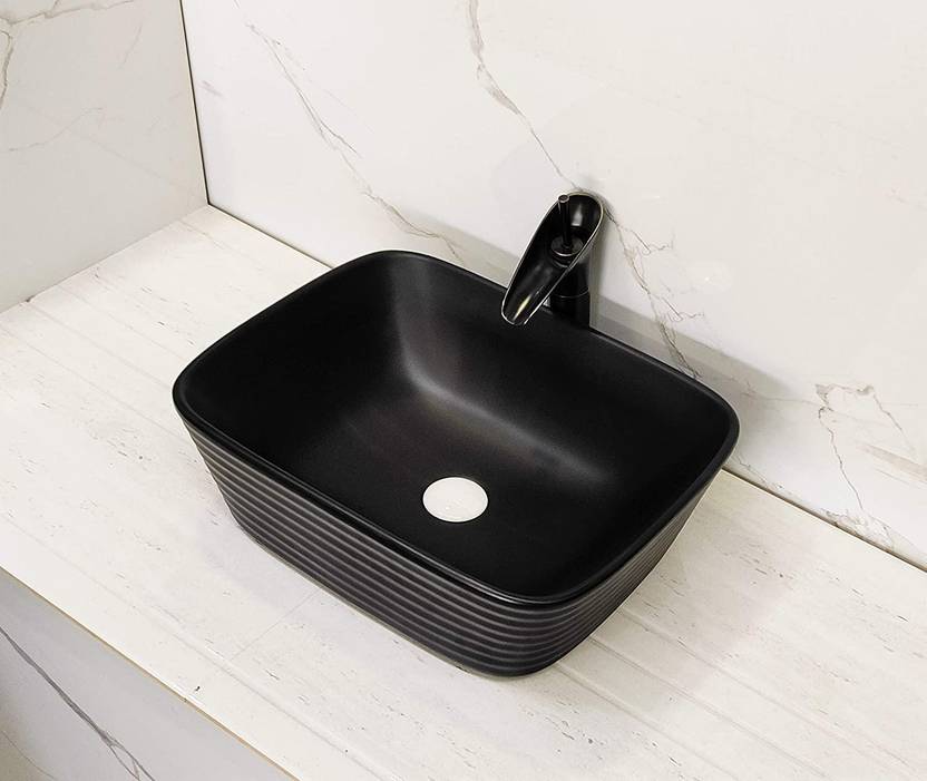 BASSINO Art Wash Basin Countertop, Tabletop Ceramic Bathroom Sink/Basin
