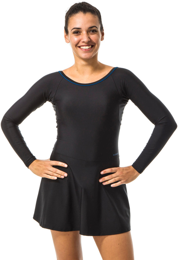 women's swim dress with sleeves