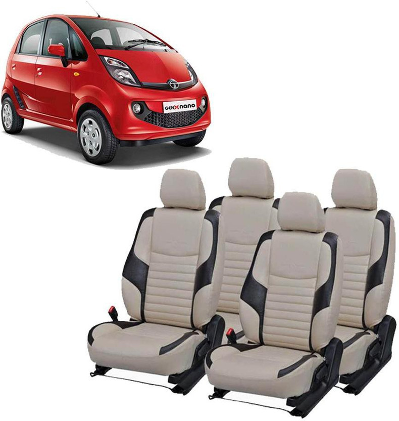 JMDi Leatherette Car Seat Cover For Tata Nano(Fixed Head Rest, Mono Back Seat, Without Back Seat Arm Rest, 5 Seater, 2 Back Seat Head Rests)