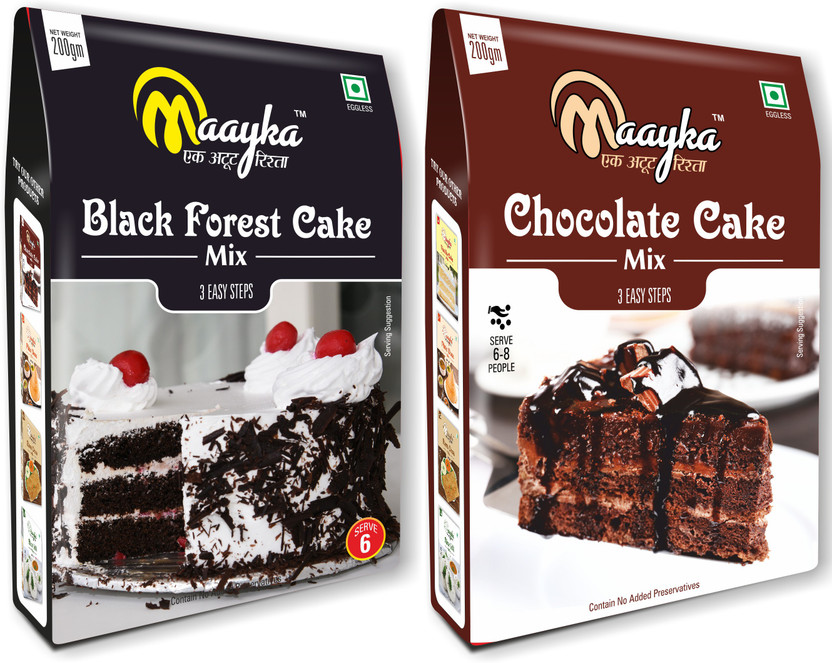 Maayka - Ek Atoot Rishta Chocolate Cake & Black Forest Cake Mix 200gm + 200gm 200 g(Pack of 2)