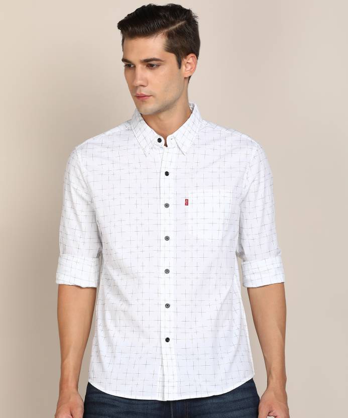 LEVI'S Men Checkered Casual White Shirt - Buy LEVI'S Men Checkered Casual  White Shirt Online at Best Prices in India 