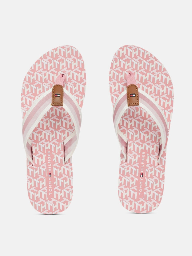 tommy hilfiger flip flops pink