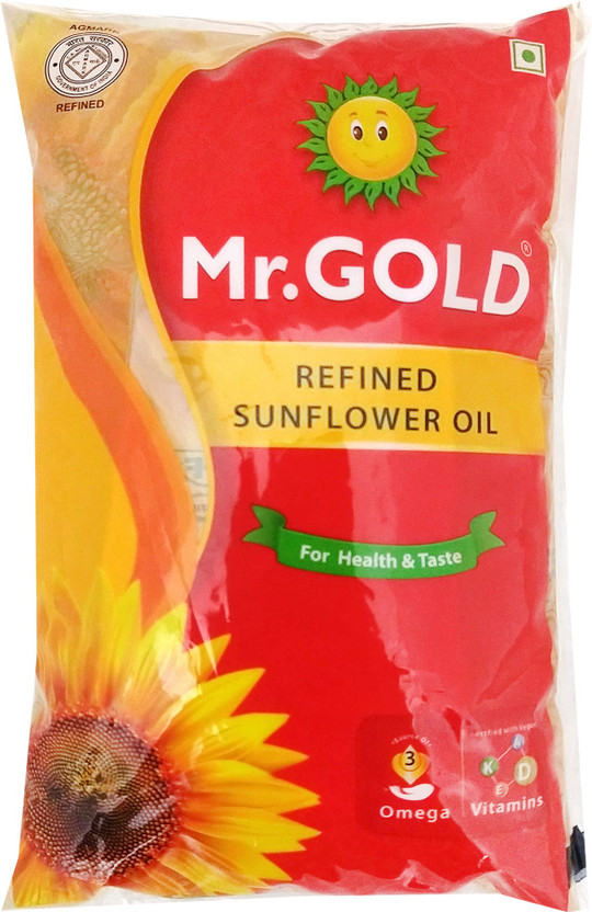 Mr.Gold Sunflower Oil Pouch(1 L)