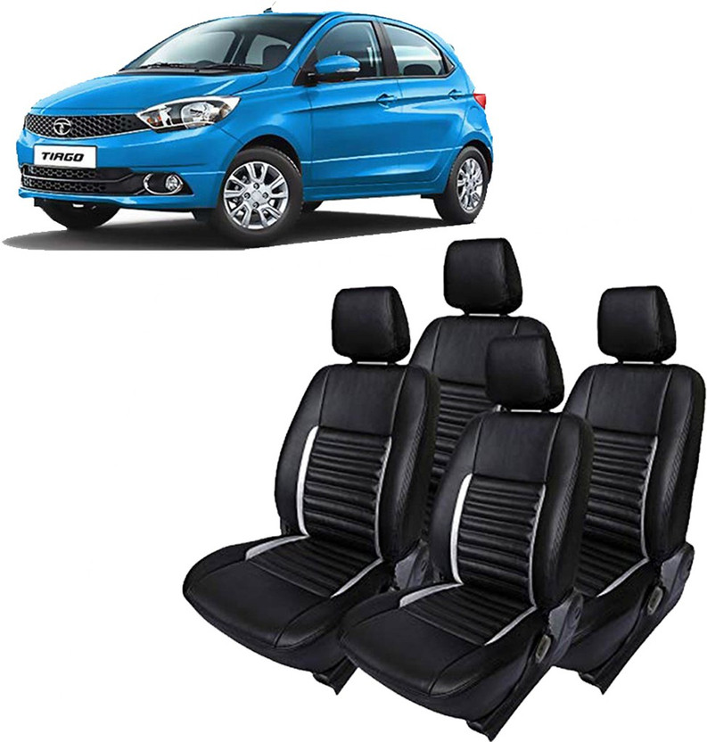 JMDi Leatherette Car Seat Cover For Tata Tiago(Detachable Head Rest, Mono Back Seat, 5 Seater, 2 Back Seat Head Rests)