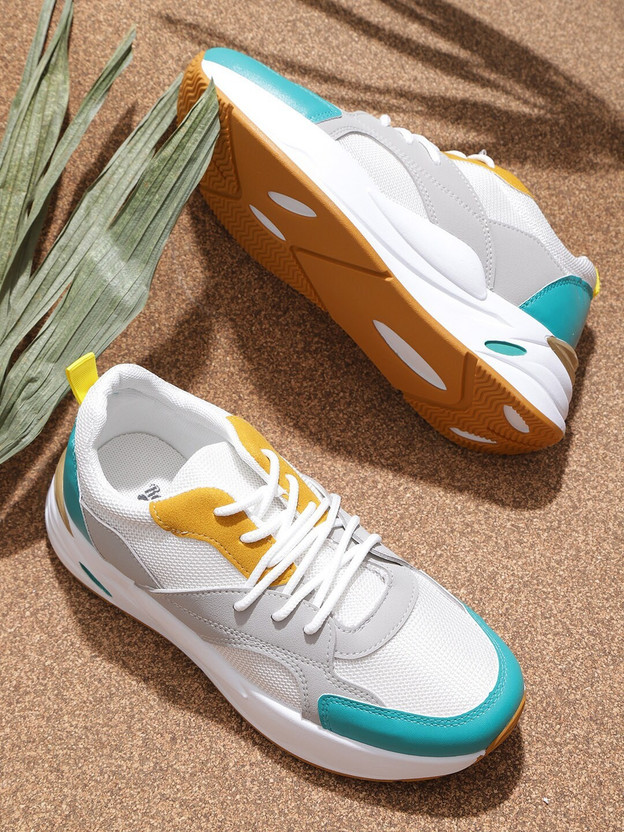 Roadster Women White Teal Green 