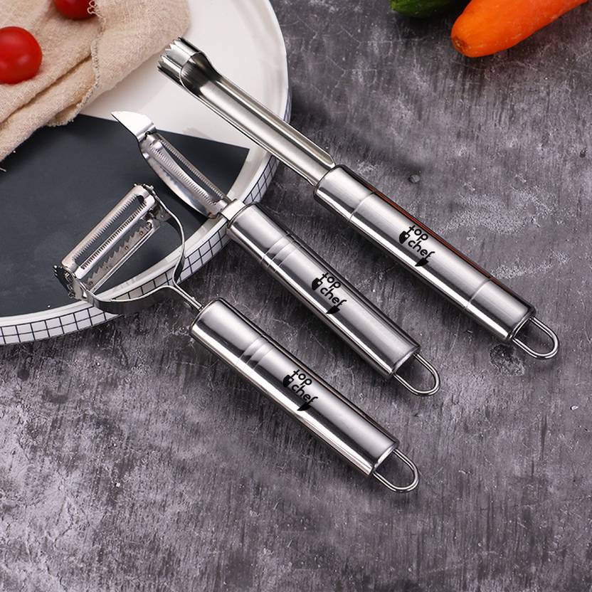 Top Chef Fruit & Vegetable Peelers and Apple Corer Straight, Y Shaped