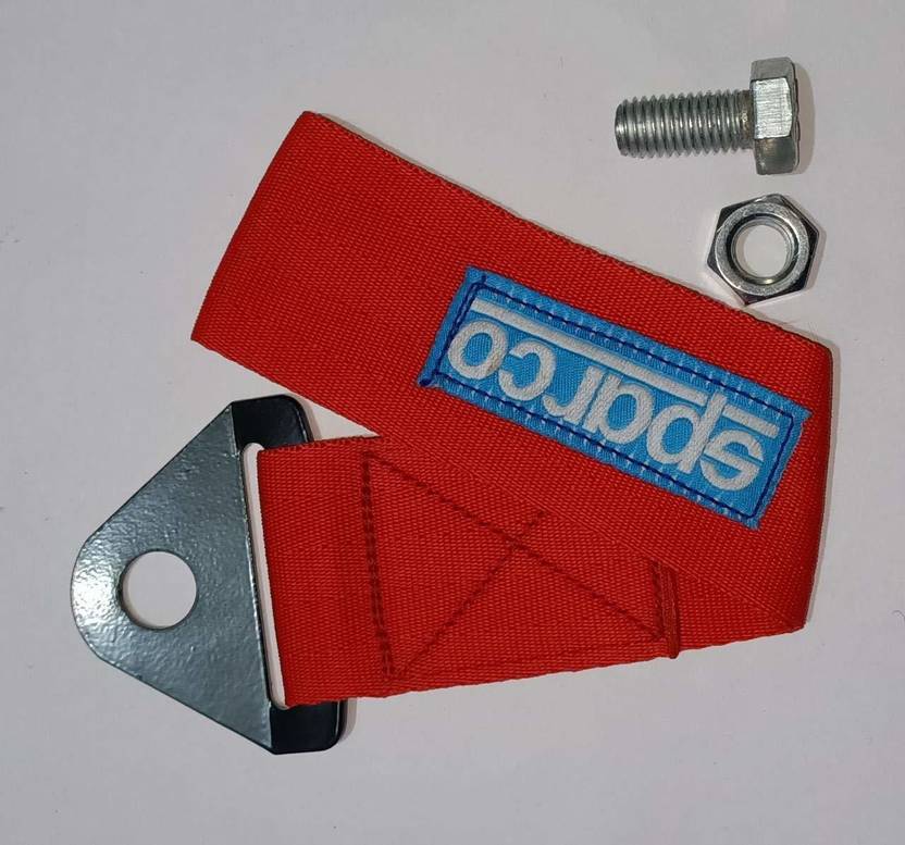 carfrill Universal Front & Rear Tow Strap/Tow Hook Towing Belt (Nylon