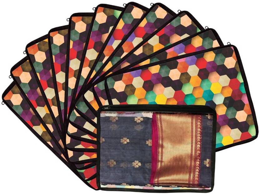 Saree Pouch Single Packing Saree Cover with Heavy PVC 1 Side 3D Printed