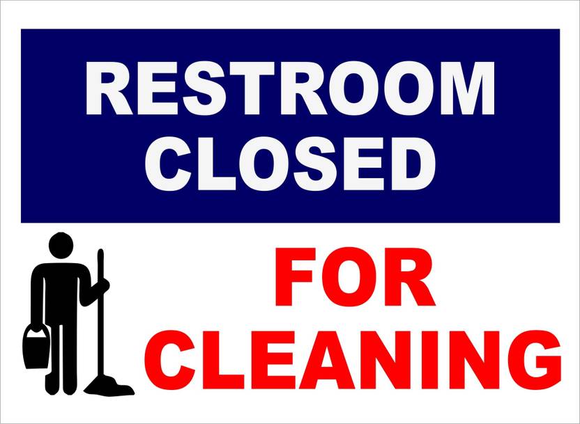 ZEDEF RESTROOM CLOSED FOR CLEANING Emergency Sign Price in India Buy